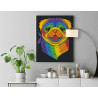  Радужный мопс / Животные / Собаки 60х80 см Раскраска картина по номерам на холсте AAAA-C0230-60x80