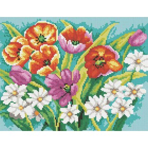 Прекрасные цветы Алмазная вышивка (мозаика) Белоснежка