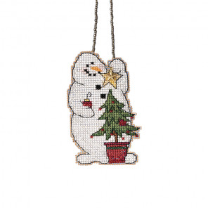  Снеговик с елочкой Набор для вышивания бисером MILL HILL MH162132