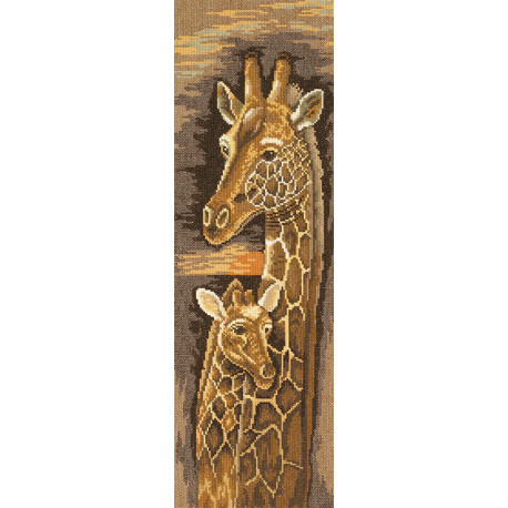  Mother and baby giraffe Набор для вышивания LanArte PN-0008033