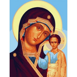 Дева Мария Раскраска по номерам акриловыми красками на холсте Menglei