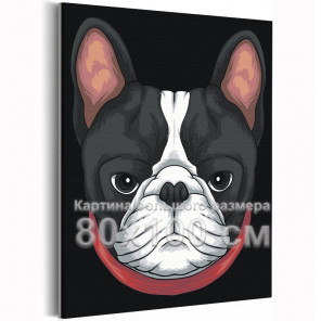  Бульдог / Животные, собаки 80х100 см Раскраска картина по номерам на холсте AAAA-C0145-80x100