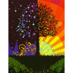 Дерево счастья Раскраска по номерам акриловыми красками на холсте Menglei