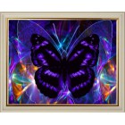 Бабочка Алмазная частичная вышивка мозаика на подрамнике Color Kit
