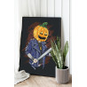 Тыква бандит Хэллоуин Happy Halloween Праздник 80х100 Раскраска картина по номерам на холсте с металлической краской