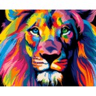Радужный лев Алмазная вышивка мозаика Iteso