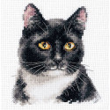 Черный кот Набор для вышивания Алиса