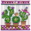 Веселые кактусы Набор для вышивания Марья Искусница