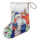 Дед Мороз Набор для вышивания новогоднего сапожка Марья Искусница