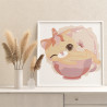 Котенок единорог в чашке Коллекция Сute unicorn Животные Кот Для детей Детские Для девочек Раскраска картина по номерам на холст
