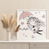 Девочка с зонтом и птичками Для детей Детские Для девочек Дети Раскраска картина по номерам на холсте