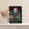  Скелет с пивом зимним вечером / Зима / Новый год Раскраска картина по номерам на холсте AAAA-C0112