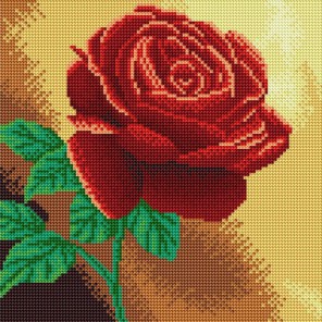 Красная роза Алмазная вышивка мозаика на подрамнике Белоснежка