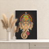 Ганеша Индийский слон Мифология Индия 60х80 Раскраска картина по номерам на холсте