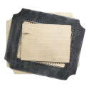 Прямоугольник серо-синяя большая Рамка деревянная для вышивки