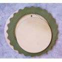 Круг зеленая малая Рамка деревянная для вышивки