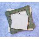 Квадрат зеленая малая Рамка деревянная для вышивки