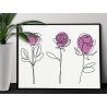 Утренние розы Коллекция Line Абстракция Цветы Интерьерная 60х80 Раскраска картина по номерам на холсте