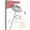 Хрупкая роза Коллекция Line Абстракция Цветы Интерьерная 60х80 Раскраска картина по номерам на холсте