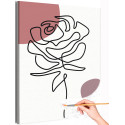 Голландская роза Коллекция Line Абстракция Цветы Интерьерная Раскраска картина по номерам на холсте