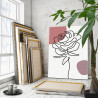 Голландская роза Коллекция Line Абстракция Цветы Интерьерная 75х100 Раскраска картина по номерам на холсте
