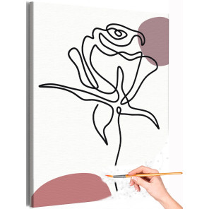 Голландская роза 2 Коллекция Line Абстракция Цветы Интерьерная Раскраска картина по номерам на холсте