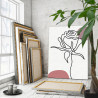 Голландская роза 2 Коллекция Line Абстракция Цветы Интерьерная 60х80 Раскраска картина по номерам на холсте