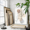 Пальмовая ветвь Коллекция Line Абстракция Цветы Букет Интерьерная 60х80 Раскраска картина по номерам на холсте