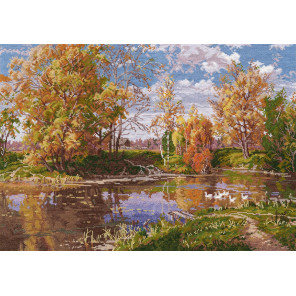  Осенний пруд Набор для вышивания Овен 1240
