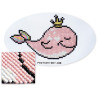  Розовый кит Алмазная вышивка мозаика P38