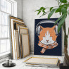  Кот в шарфе в наушниках / Животные / Коты, кошки 80х100 см Раскраска картина по номерам на холсте AAAA-C0177-80x100