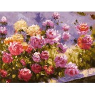 Букет роз Раскраска картина по номерам акриловыми красками на холсте Белоснежка