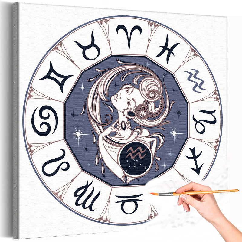 Раскраска Знаки Зодиака Водолей – Развивающие иллюстрации