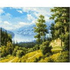 Лесной пейзаж Раскраска картина по номерам акриловыми красками на холсте Белоснежка