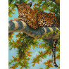  Леопард в тени ветвей Алмазная вышивка мозаика Белоснежка 4500-ST-S
