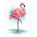 Цветущий фламинго Набор для вышивания Риолис