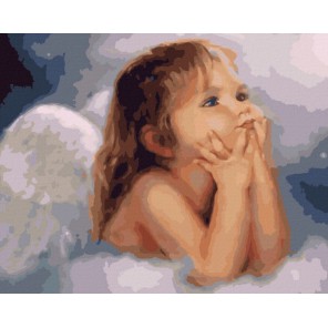 Ангел в мечтах Раскраска картина по номерам акриловыми красками на холсте Menglei