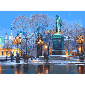  Пушкинская площадь Раскраска картина по номерам на холсте Белоснежка 917-AS