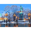 Пушкинская площадь Раскраска картина по номерам на холсте Белоснежка