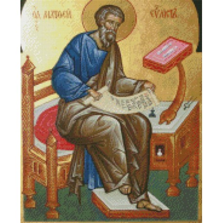 Святой Апостол и Евангелист Матфей Алмазная вышивка мозаика с рамкой Цветной