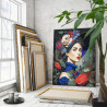 Девушка в саду роз Портрет Люди Женщины Цветы Ретро Стильная 100х125 Раскраска картина по номерам на холсте с золотой краской