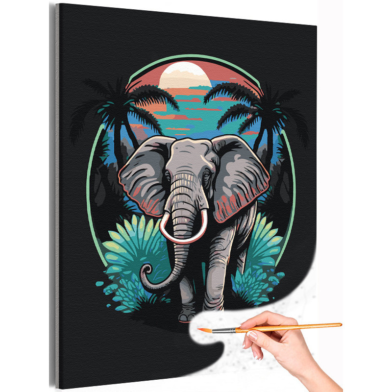 Раскраска Слон и Моська