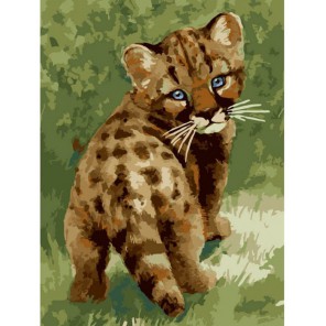 Детеныш леопарда Раскраска картина по номерам на холсте Белоснежка