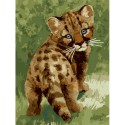 Детеныш леопарда Раскраска картина по номерам на холсте Белоснежка