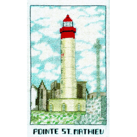  PHARE POINTE ST MATHIEU (Маяк Пуант де Сен-Матьё) Набор для вышивания Le Bonheur des Dames 1985