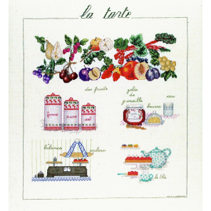  LA TARTE (Пирог) Набор для вышивания Le Bonheur des Dames 1183
