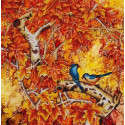 В осеннем лесу Канва с рисунком для вышивки бисером Конек