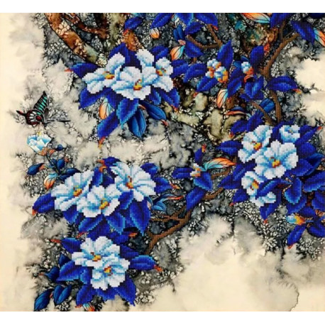  Цветочный ажур Канва с рисунком для вышивки бисером Конек 9947