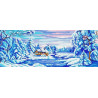  Зима искристая Канва с рисунком для вышивки бисером Конек 9981