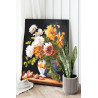 Садовые пионы в вазе Цветы Букет Натюрморт Интерьерная 100х125 Раскраска картина по номерам на холсте